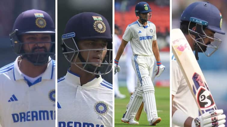 India Vs England1st Test Baseball mocked against went to attack and five batsman lost their wickets rohit sharma kl rahul yashaswi jayaswal India Vs England1st Test : 'बॅझबाॅल'ची टिंगलटवाळी आली अंगलट, अटॅक करायला गेले अन् पाच जण विकेट गमावून बसले!