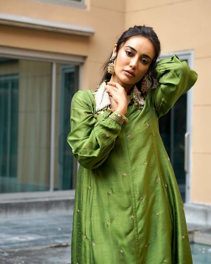 Surbhi has been donning some stunning looks for the promotional events.