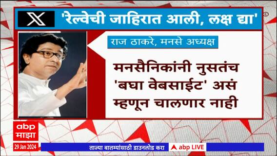 Raj Thackeray : रेल्वे भरतीत जास्तीत जास्त मराठी तरुण-तरुणींना रोजगार मिळावं हे पाहावं