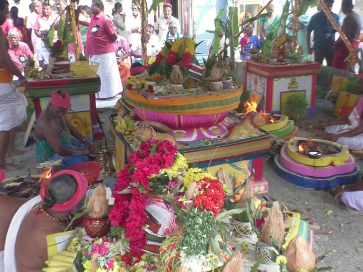 கரூர்: கோலாகலமாக நடைபெற்ற பகவதி அம்மன் ஆலய அஷ்டபந்தன மகா கும்பாபிஷேக விழா!
