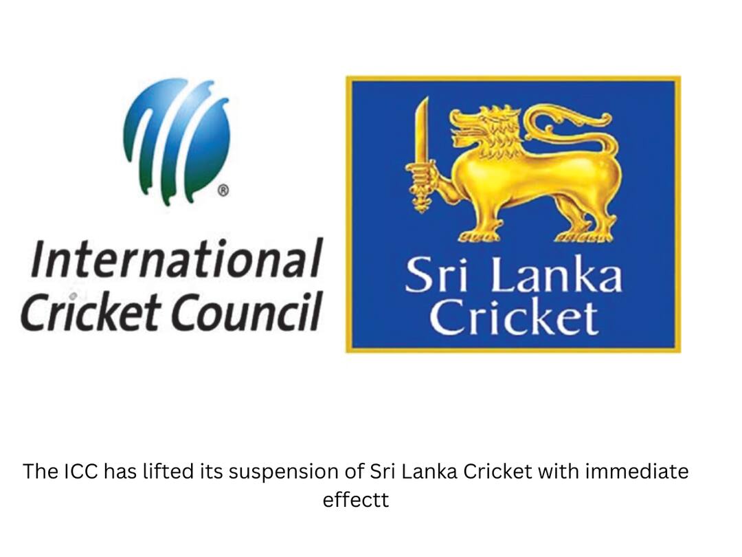 International Cricket Council: శ్రీలంక క్రికెట్కు భారీ ఊరట, సస్పెన్షన్ను ఎత్తేసిన ఐసీసీ ICC lift Sri Lanka Crickets ban with immediate effect two months after suspension International Cricket Council: శ్రీలంక క్రికెట్కు భారీ ఊరట, సస్పెన్షన్ను ఎత్తేసిన ఐసీసీ