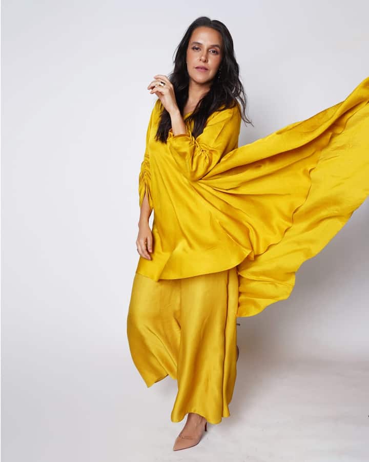 Her outfit comprised of a quarter-sleeved kurta that she paired with palazzos from the shelves of officialharshharsh. (Image Source: Special Arrangement)