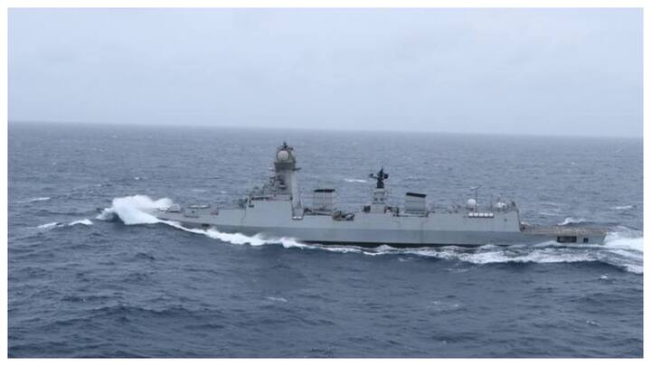 INS Sumitra rescuing fishermen