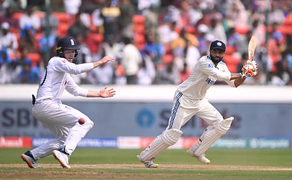 During the 39th over of India's run chase in IND vs ENG 1st Test, Ravindra Jadeja attempted to steal a quick single.