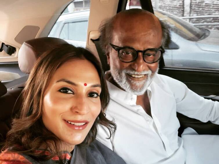 rajinikanth comment his daughter aishwarya speech about sanghi Rajinikanth: சங்கி கெட்ட வார்த்தைன்னு என் மகள் சொல்லல.. ஐஸ்வர்யாவுக்கு ஆதரவாக ரஜினி!
