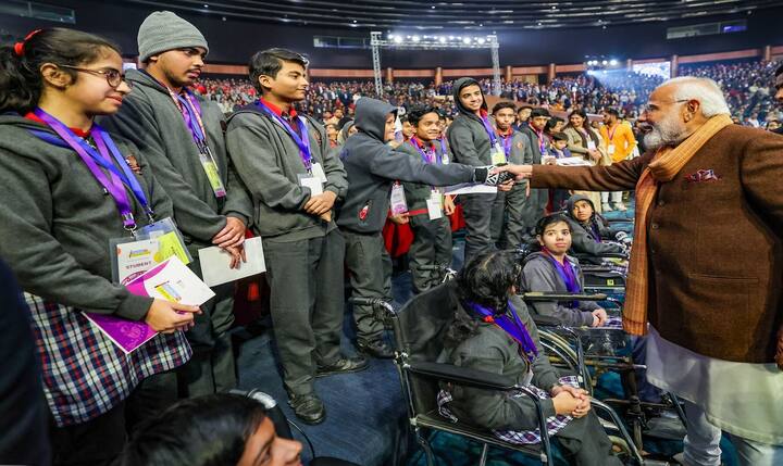 During the event, PM Modi, shares key tips with students on how to overcome exam pressure, help instill confidence in them to take their desired career paths, and face their exams with ease. (Image Source: PTI)