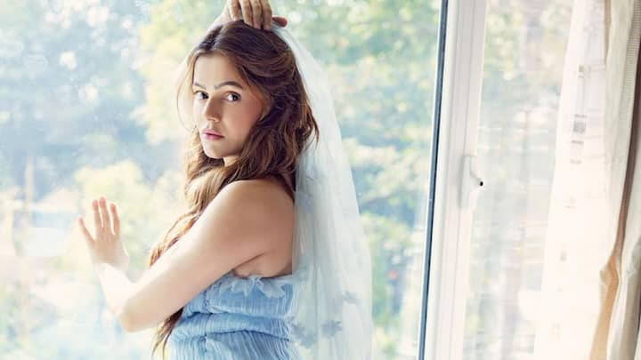 Rubina Dilaik treated fans with pictures in a furry blue dress looking her stellar best; check out pics