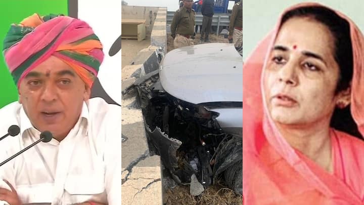 Rajasthan Road Accident: राजस्थान के बाड़मेर से पूर्व सांसद मानवेंद्र सिंह की पत्नी चित्रा सिंह की सड़क हादसे में मौत हो गई है. तो वहीं हादसे में मानवेंद्र सिंह, उनका बेटा और ड्राइवर घायल हो गए हैं.