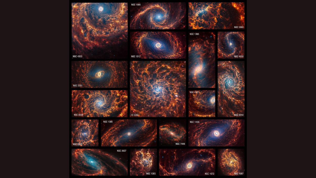 NASA James Webb Space Telescope Captures Images 19 Nearby Spiral Galaxies Know Interesting Facts ABPP