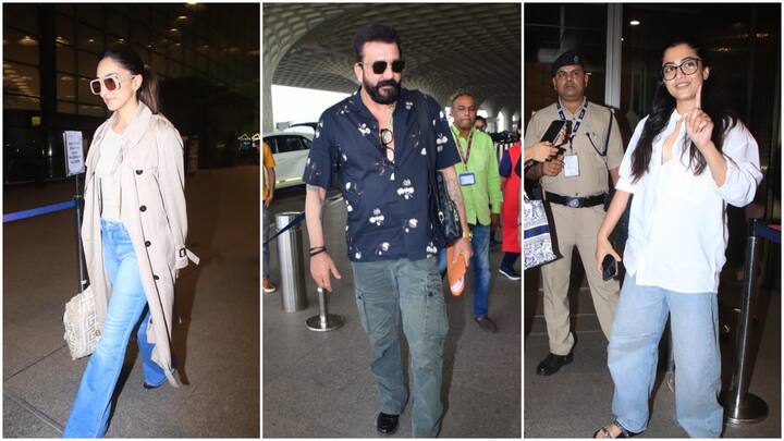 Bollywood Celebs: बॉलीवुड के तमाम सेलेब्स रोज एयरपोर्ट पर स्पॉट होते रहते हैं. बीती रात से लेकर आज सुबह तक बी टाउन की कईं स्टार्स स्टाइलिश लुक में एयरपोर्ट पर नजर आए.
