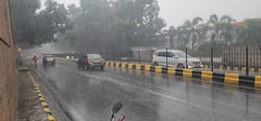Delhi Rains: ठंड और कोहरे के बीच दिल्ली के कई हिस्सों में बारिश, देखें तस्वीरें