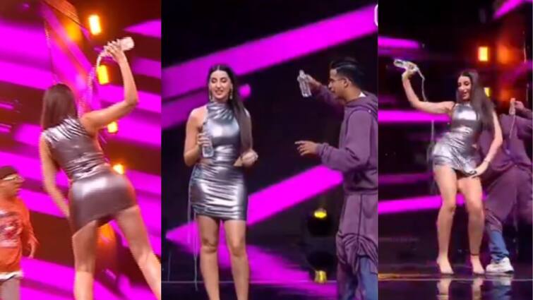 Nora Fatehi Shocks All With Performance in TV Dance Reality Show  Gets Trolled Video : भर कार्यक्रमात अंगावर पाणी ओतून नोरा फतेहीनं केला डान्स; नेटकऱ्यांनी झाप झाप झापलं!