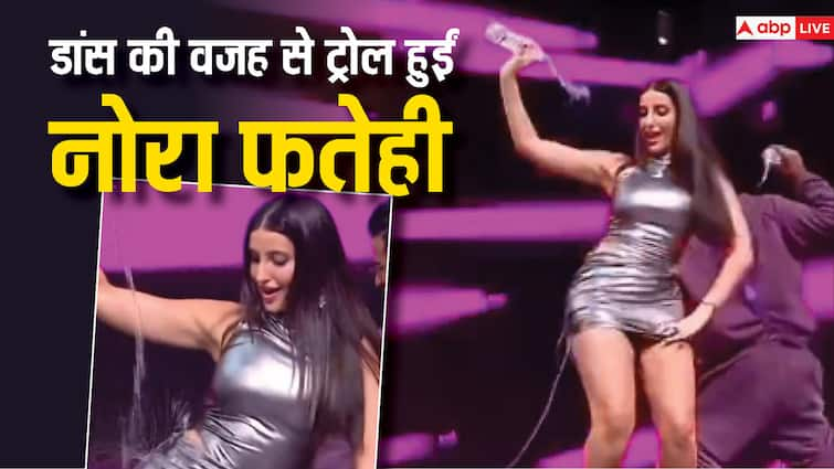 Dance Plus Pro Nora Fatehi performance Water Dance on national tv trolling रियलिटी शो में Nora Fatehi ने किया डांस, बोतल से डाला खुद पर पानी, ट्रोल्स बोले- नेशनल टीवी पर ऐसी परफॉर्मेंस?