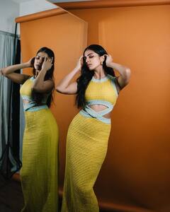 Malavika Mohanan Is Oozing Oomph In A Yellow Cut Out Pattern Dress; SEE PICS