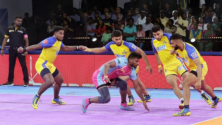 Pro kabaddi 2023 Jaipur Pink Panthers meet Tamil Thalaivas in Match 99 latest Tamil Sports News Pro Kabaddi 2023: டாப் கியரில் செல்லும் ஜெய்ப்பூர்... தடைபோடுமா தமிழ் தலைவாஸ்..? இன்று நேருக்குநேர் மோதல்..!