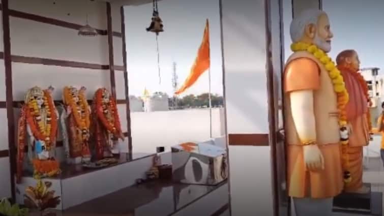 Ram temple statues of PM Modi and CM Yogi built on illegal construction to avoid administration action in Gujarat Statue of PM Modi: अवैध मंजिल पर प्रशासन के एक्शन से बचने के लिए बना दिया राम मंदिर, लगा दी PM मोदी और CM योगी की मूर्ति