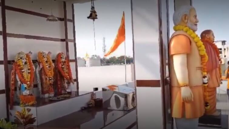 Statue of PM Modi: अवैध मंजिल पर प्रशासन के एक्शन से बचने के लिए बना दिया राम मंदिर, लगा दी PM मोदी और CM योगी की मूर्ति