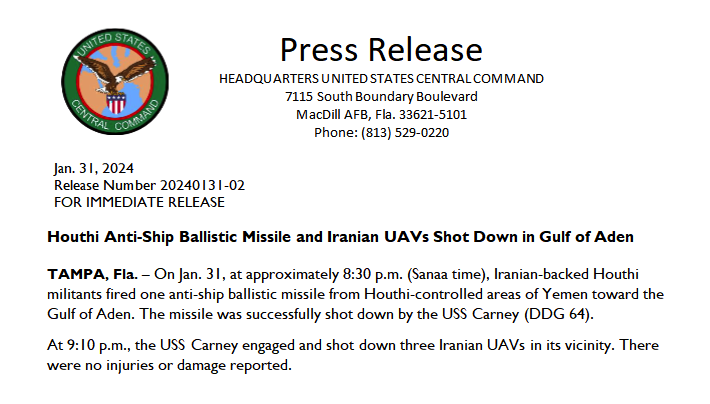 US Takes Action Against Militants! Strikes Rebels with Missiles and UAVs in Aden Gulf