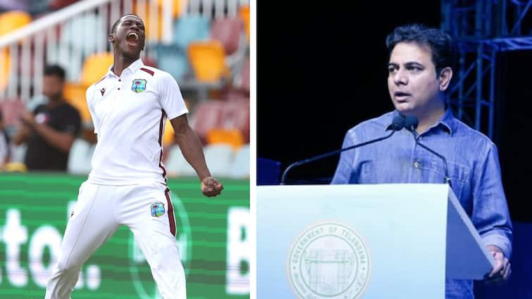 Ktr Special Tweet On Shamar Joseph After Is Stunning Performance Against Australia Ktr KTR on Shamar Joseph: విండీస్‌ నయా సంచలనంపై కేటీఆర్‌ ప్రశంసల జల్లు, నీ కథ అద్భుతమంటూ ట్వీట్