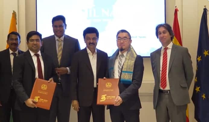 He announced the signing of an MoU for cargo terminals and industrial parks focusing mainly on Thoothukudi and other parts of Tamil Nadu (Credit:X/@MKStalin)