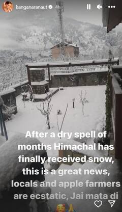 Kangana Ranaut House: बर्फ की चादर से ढका कंगना रनौत का पहाड़ों वाला घर, एक्ट्रेस ने शेयर की खूबसूरत तस्वीरें