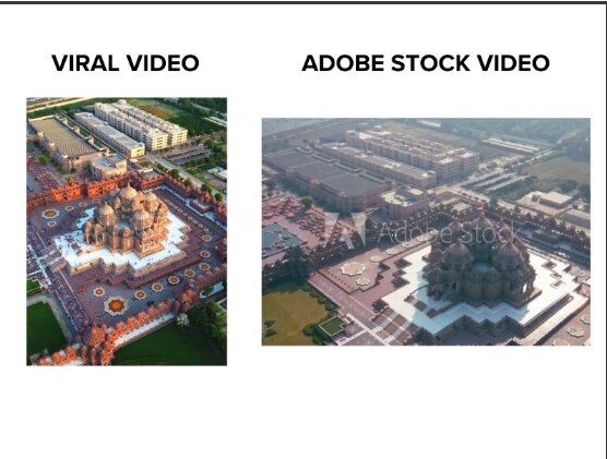 Fact Check: Drone Footage Of Delhi's Akshardham Being Circulated As Ayodhya Ram Temple