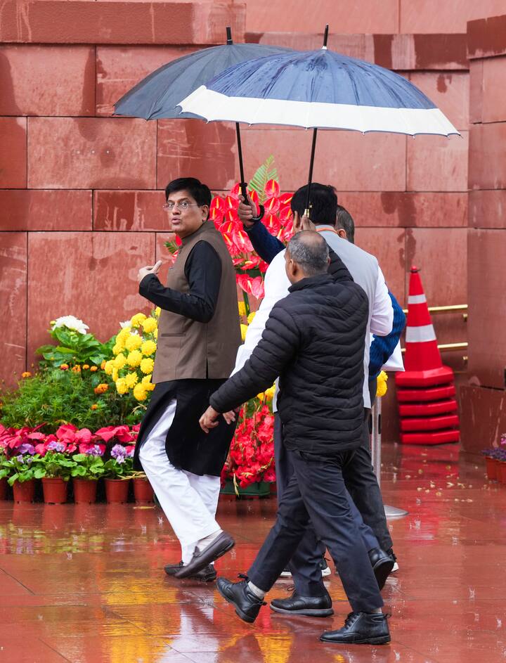 Union Power Minister Piyush Goyal arrives at Parliament for the Budget session (Photo: PTI)