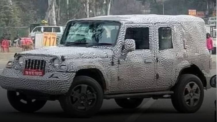 Mahindra Thar 5 Door Features Revealed Six Airbags Front Parking Sensors Expected Price Thar 5 Door Features: சோதனை ஓட்டத்தில் ஒரு க்ளிக்! வெளியான தார் 5 டோர் கார் புகைப்படம் - அம்சங்கள் இவ்வளவா?