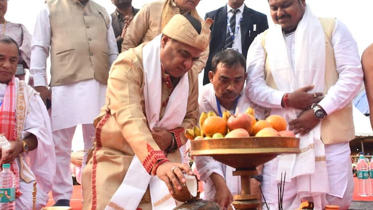 Himanta Performs ‘Bhumi Pujan’ Of Rang Ghar Revamp Project, Hails Ahom Rule As 'Glorious Chapter Of Assam History' Himanta Performs ‘Bhumi Pujan’ Of Rang Ghar Revamp Project, Hails Ahom Rule As 'Glorious Chapter Of Assam History'