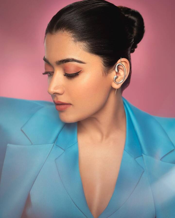 She seems feisty in a pantsuit in her most recent look.