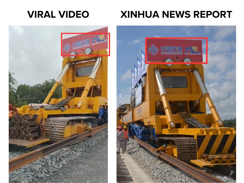 Fact Check: Video From Malaysia Falsely Shared As 'New Railway Track-Laying Technology' In India