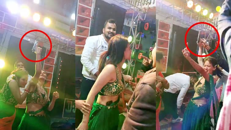 Bihar Siwan Viral Video Dancer Perform on Pawan Singh Bhojpuri Song With Firing ANN कमर में फोन... हाथ में हथियार! पवन सिंह के गाने पर डांस किया, फिर फायरिंग, सीवान का VIDEO वायरल