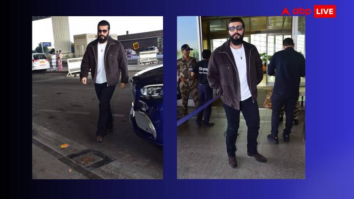 Arjun Kapoor Pics: अर्जुन कपूर हमेशा लाइमलाइट में बने रहते हैं. आज सुबह एक्टर को मुंबई एयरपोर्ट पर स्पॉट किया गया. इस दौरान अर्जुन काफी डैशिंग लुक में नजर आए.