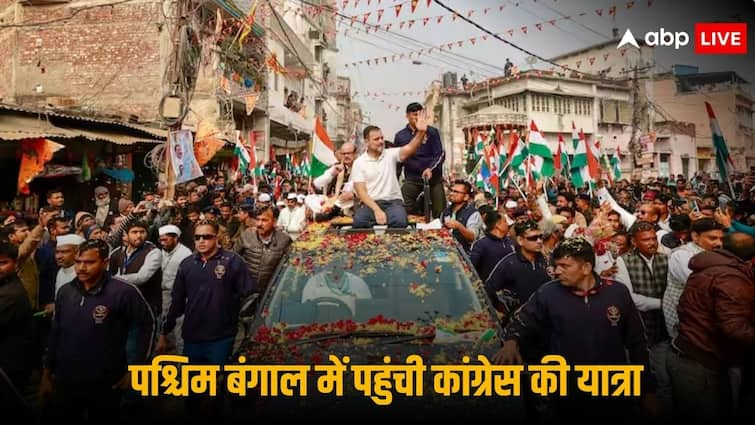 Congress Bharat Jodo Nyay Yatra Rahul Gandhi CPM Supporters Joins Rally in Malda कांग्रेस की भारत जोड़ो न्याय यात्रा में दिखे CPM के लाल झंडे, राहुल गांधी ने वामपंथी नेता से जाना बंगाल के युवाओं का हाल