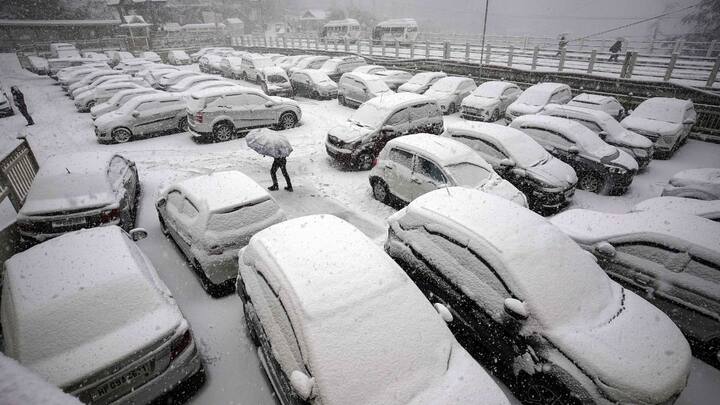 Shimla district recorded about 15 cm of snow in higher reaches, causing a significant drop in day temperatures. (Image Source: PTI Images)