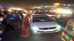 Ahmedabad Traffic: એસ.પી.રિંગ રોડ પર સર્જાયો ટ્રાફિકજામ, દુલ્હા- દુલ્હનના વાહનો અને જાનની બસ ફસાઈ