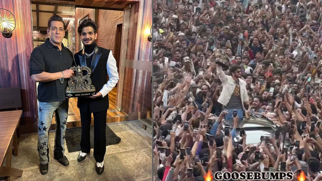 Munawar Faruqui Bigg Boss 17 Winner Fan Sharukh Khan Salman Khan Marathi News Munawar Faruqui : डोंगरीतील चाहत्यांच्या गर्दीबाबत मुन्नवर फारुकीची पहिली प्रतिक्रिया, म्हणाला