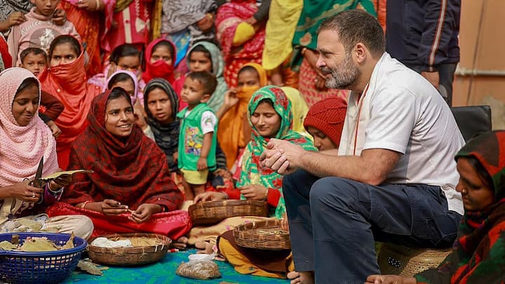 Rahul Gandhi earlier interacted with the 'beedi' makers during the 'Bharat Jodo Nyay Yatra' in the Murshidabad district of Bengal. (Photo: PTI)