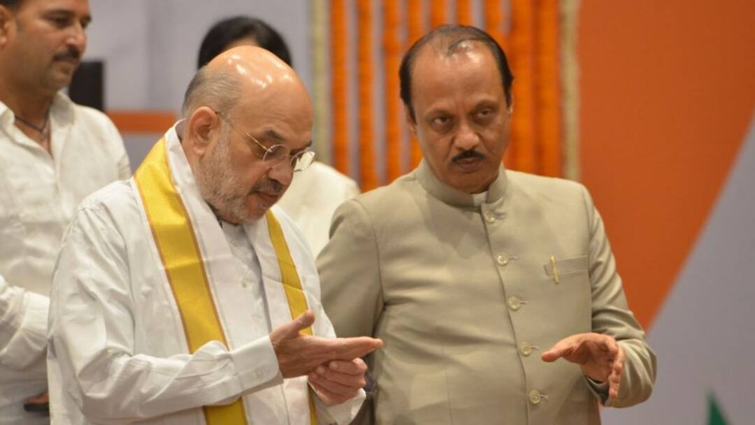 Ajit Pawar : साखर कारखान्यांवर इन्कम टॅक्सची टांगती तलवार होती, पण अमित शाहांनी लक्ष घालून दूर केली; अजित पवारांची प्रतिक्रिया ajit pawar says in solapur Income tax was a hanging sword on sugar factory but Amit Shah removed it with attention Ajit Pawar : साखर कारखान्यांवर इन्कम टॅक्सची टांगती तलवार होती, पण अमित शाहांनी लक्ष घालून दूर केली; अजित पवारांची प्रतिक्रिया