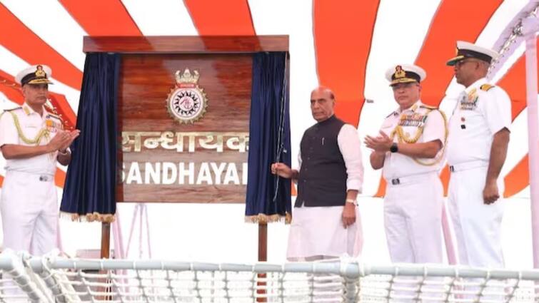 Defence Minister Rajnath Singh commissions INS Sandhayak In Visakhapatnam Pirates piracy smuggling ‘Threats Remain At Choke Points’: Rajnath Singh As He Commissions INS Sandhayak In Visakhapatnam