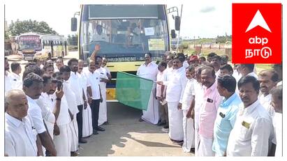 Mayiladuthurai MLA driving government bus excited public interesting - TNN அரசு பேருந்து ஓட்டிய எம்எல்ஏ..., உற்சாகம் அடைந்த பொதுமக்கள் - மயிலாடுதுறையில் சுவாரஸ்யம்