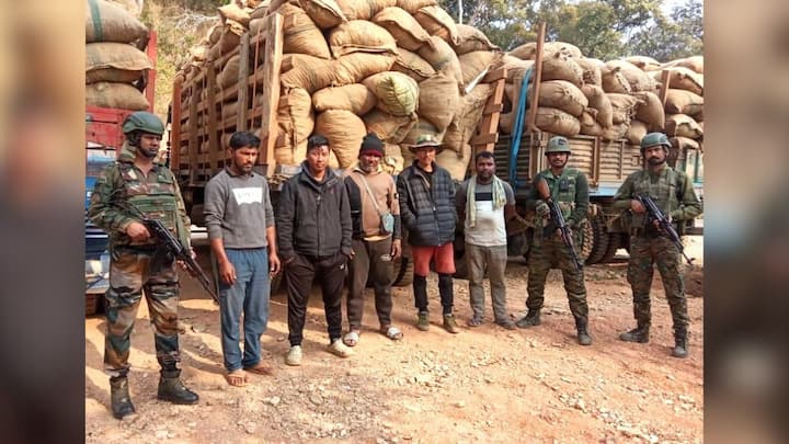 Areca Nuts 4428 Tons Seized Assam Rifles 2023 Cross-Border Smuggling Rises Northeast 4428 Tons Of Areca Nuts Seized By Assam Rifles In 2023 As Cross-Border Smuggling Rises In Northeast