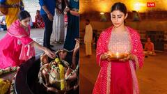 Mouni Roy Latest Photos: महादेव की भक्ति में डूबीं मौनी रॉय...आदियोगी के दर्शन कर किया जल अभिषेक, देखें तस्वीरें