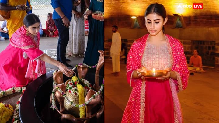 Mouni Roy Pics: टीवी से लेकर बड़े पर्दे तक पहचान बना चुकी ग्लैमरस एक्ट्रेस मौनी रॉय हाल ही में महादेव की भक्ति में लीन दिखीं. उनकी कुछ तस्वीरें इस वक्त फैंस का खूब दिल जीत रही हैं.