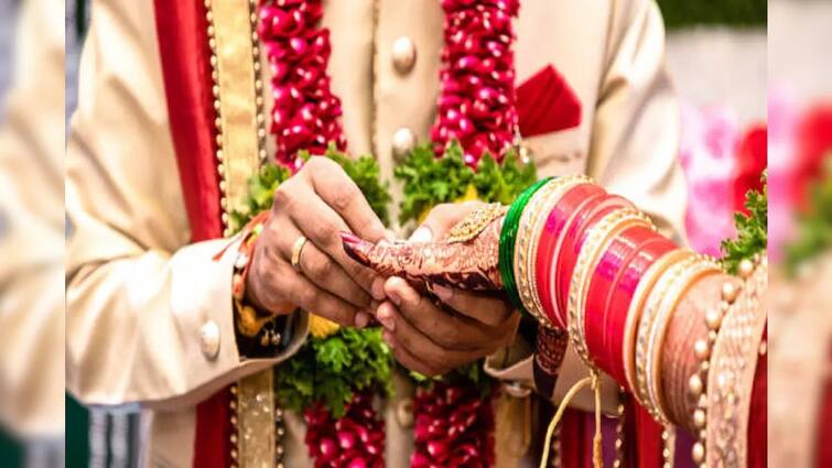 groom tried to kiss bride  during wedding ceremony  video goes viral on social media Couple Romantic Video: વરમાળાની વિધિ સમયે વરરાજાએ કર્યું એવું કામ કે, બધા રહી ગયા દંગ, વીડિયો થયો વાયરલ