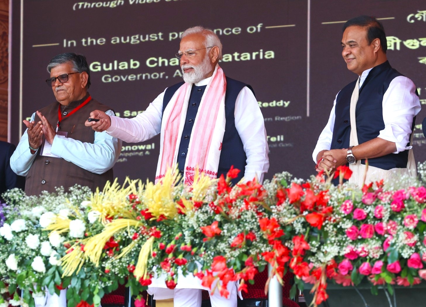 Prime Minister Narendra Modi laid the foundation stone for projects worth Rs 11,000 crore in Assam’s Guwahati on Sunday. (Photo: PIB)