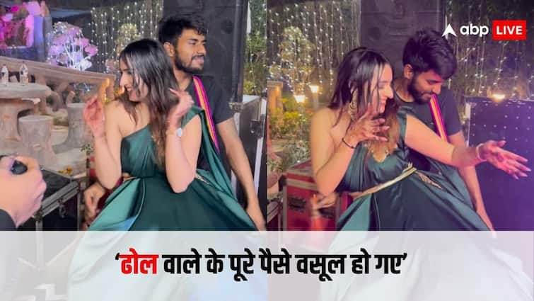 in brother wedding sister dance on the dhol video goes viral on social media Video: भाई की शादी में बहन ने ढोल पर चढ़कर किया डांस, ढोल वाले का एक्सप्रेशन देख लोग बोले- 'भाई की किस्मत खुल गई'