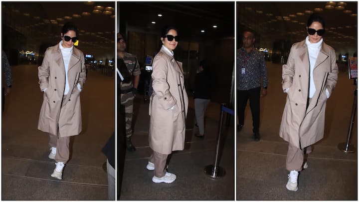 Katrina Kaif Airport Look: विक्की कौशल अपने पति होने का फर्ज बखूबी निभा रहे हैं. हाल ही में एक्टर अपनी पत्नी कैटरीना कैफ को एयरपोर्ट पर छोड़ने आए थे, जिसे देखकर फैंस उनकी जमकर तारीफ कर रहे हैं.