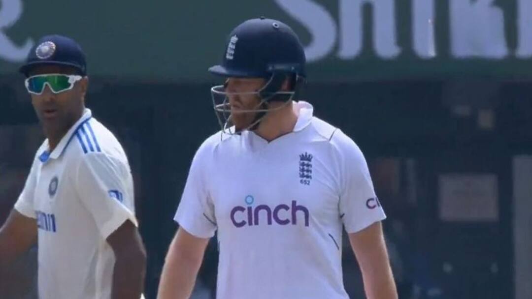 Ravichandran Ashwin Heated Exchange With Jonny Bairstow Wicket IND vs ENG 2nd Test Viral Video India vs England Ravichandran Ashwin Gets Involved In Heated Exchange With Jonny Bairstow After Wild Celebration Post Englishman's Wicket In IND vs ENG 2nd Test- WATCH