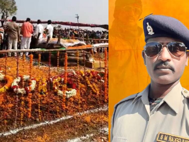 Nanded Maharashtra marathi News jawan Mahendra Ambulgekar martyred while on duty thousands of civilians gave Tribute Nanded News : शहीद जवान महेंद्र आंबुलगेकर अनंतात विलीन, कर्तव्यावर असताना शहीद, हजारो नागरिकांचा साश्रू नयनांनी निरोप